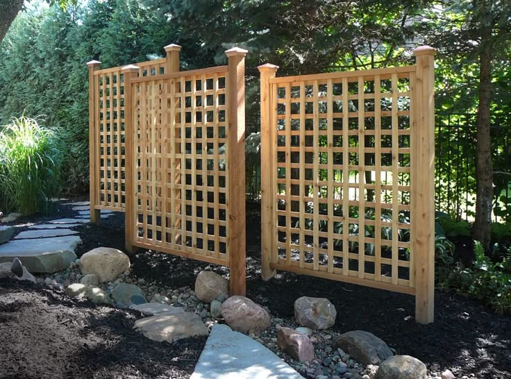 Delightful Trellis Fencing Ideas Part - 5: A Trellis Not Only Adds Beauty To Your Landscape But Function As Well. This Grouping