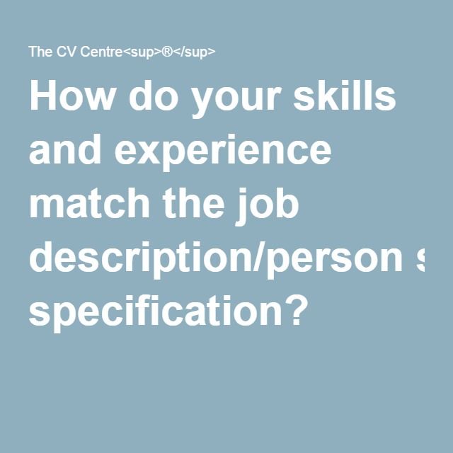 skills and experience