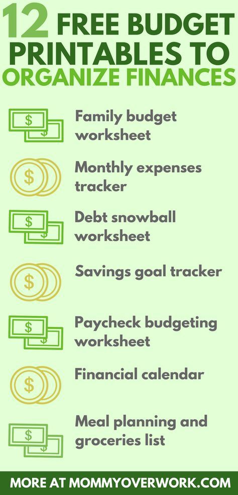 12 free printable budget