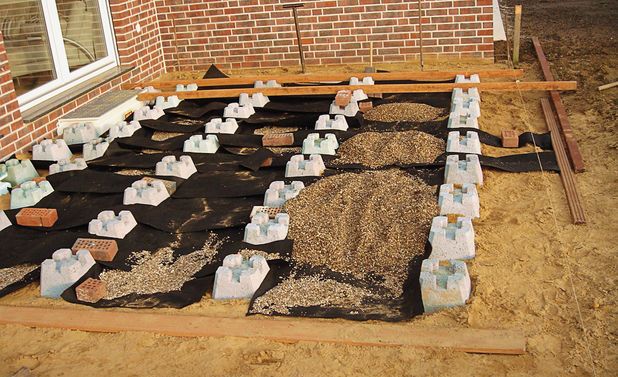 Fundamentsteine Terrasse DIY / tips / ideas