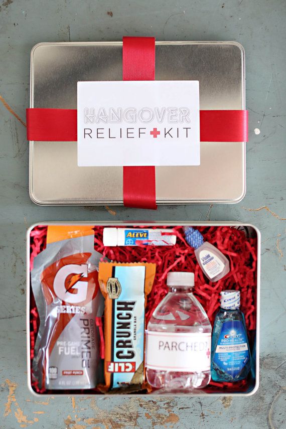 a hangover kit with