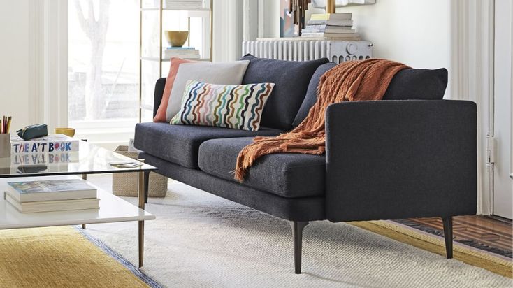 Auburn Sofa Small Apartment Sofa Grey Couch Living Room Apartment Seating