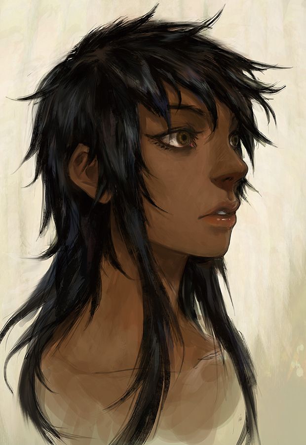 Dark skin anime guy