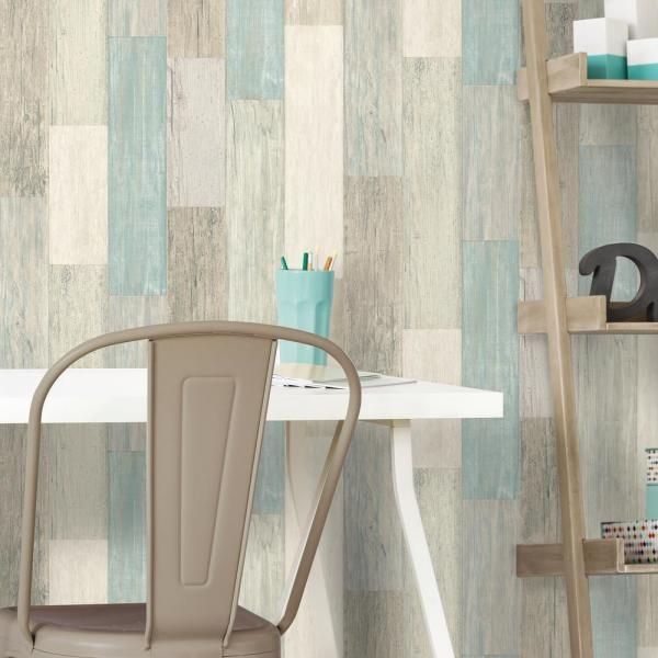 Chronister Coastal Weathered Plank 16 5 L X 20 5 W Wood And Shiplap Peel And Stick Wallpaper Roll Wood Planks Weathered Wood Peel And Stick Wallpaper