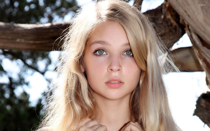 Virgin blonde outdoor beauty