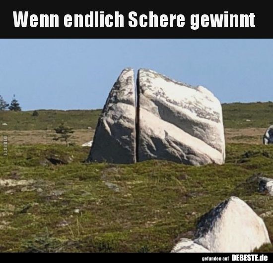 Wenn endlich Schere gewinnt.. | Lustige Bilder, Sprüche, Witze, echt lustig