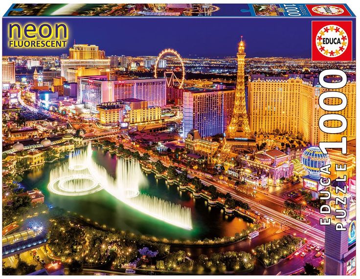 Educa 16761 1000 Las Vegas Neon, Puzzle Amazon.de