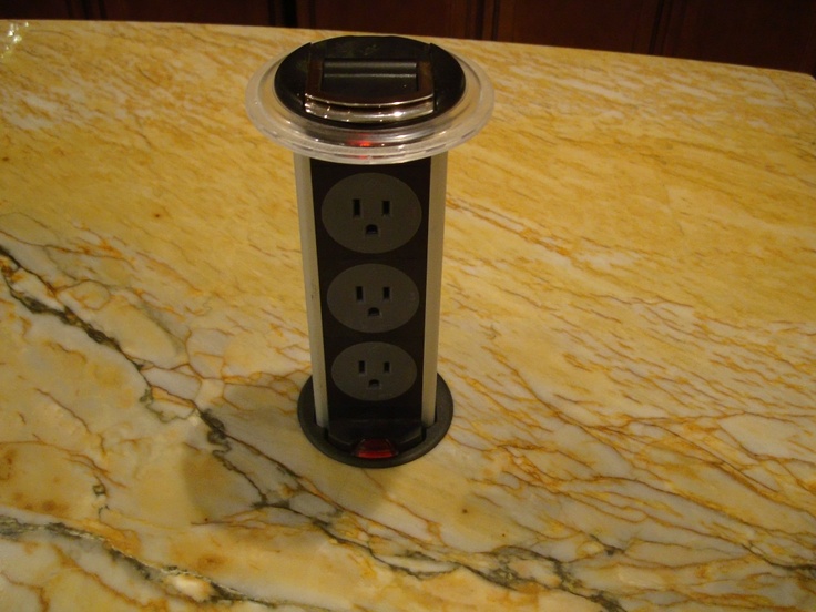 Handy little pop up electrical outlet I installed in a kitchen island last week (from Mo… | Pop ...