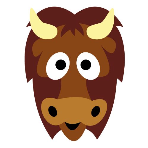 Free Printable Bison Mask Animal masks for kids, Paper animals