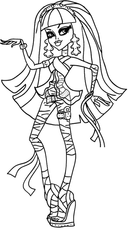 cleo de nile monster high coloring page