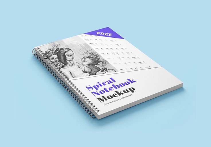 Download Free Spiral Notebook Mock-up PSD 2020 | Ressources