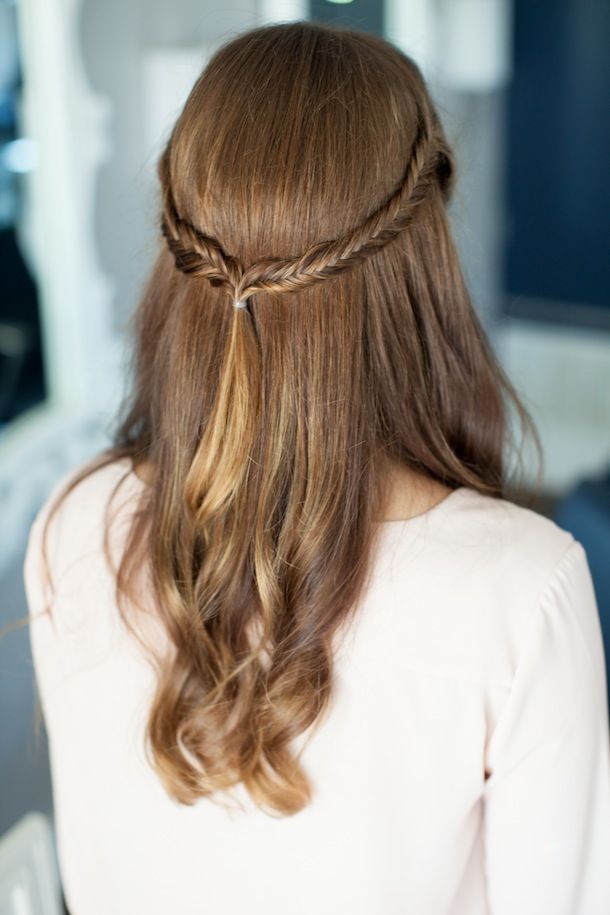 best half up/half down/with braids images on pinterest