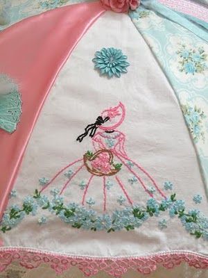 45 Best Embroidered Dresser Scarves Images On Pinterest Vintage Handmade With Embroidered Dresser Scarf