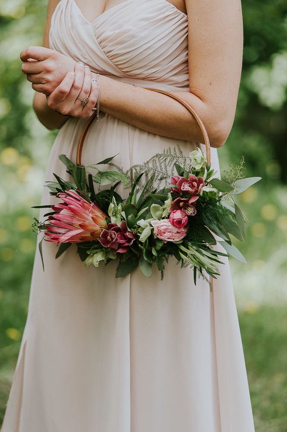Bridesmaids hoop bouquet