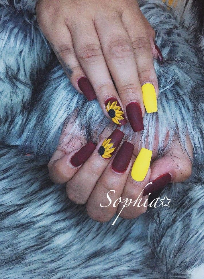 Nail Nerd Nail Art For Nerds Happy Little Flower Nails Sunflower Nails Sunflower Nail Art Flower Nails