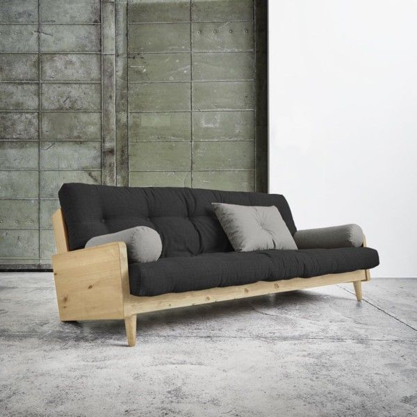 Rozkládací pohovka Karup Indie Natural/Dark Grey/Granite ...