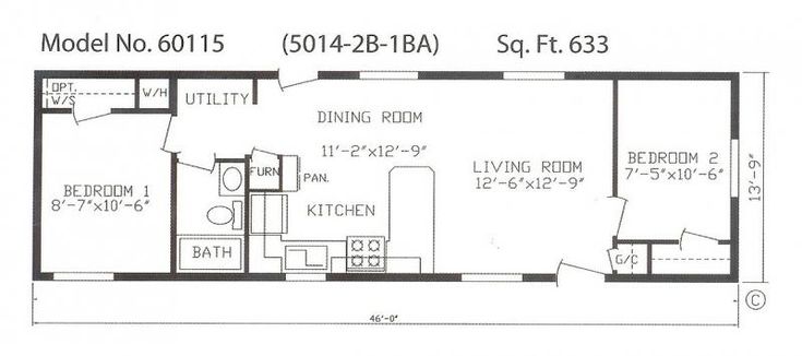 14 x 46 best mobile  home  plan  Google Search Floor 