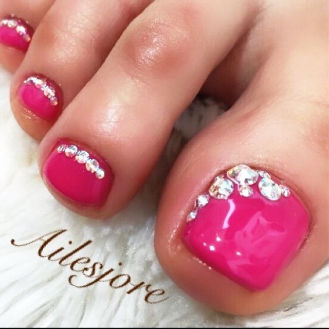 Best 25+ Pink Toe Nails Ideas On Pinterest Summer Toe Designs Pink-Rhinestone Toe Nail Art nailbook.jp - Best 25+ Pink Toe Nails Ideas On Pinterest Summer Toe Designs