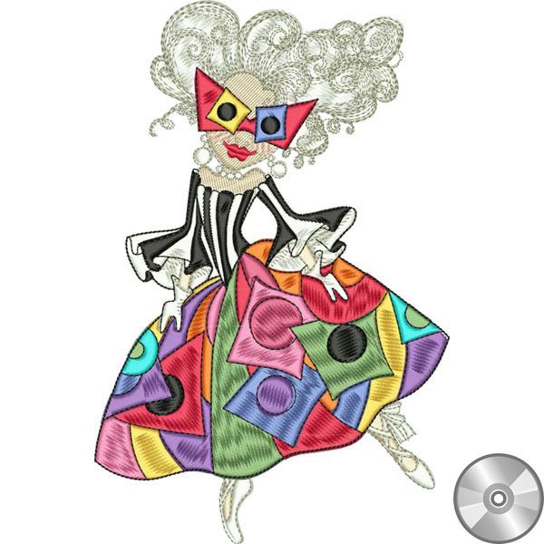 carnival embroidery design compact disc machine carnival applique design