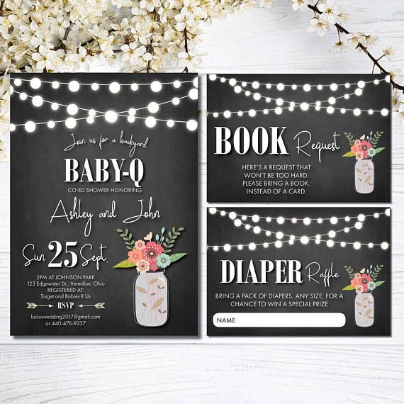 chalkboard baby shower invitations