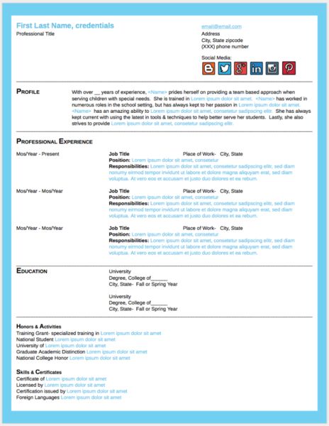 best resume format doc