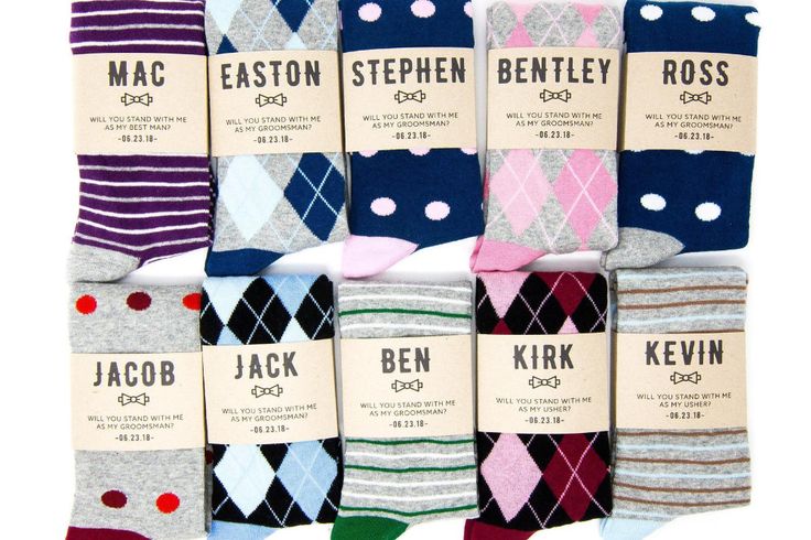 Personalized Groomsmen Gift Socks with Custom Sock Labels | Etsy | Groomsmen gifts personalized ...