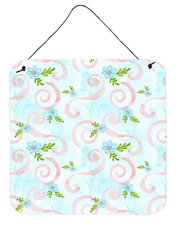 Caroline's Treasures BB7482DS812 Watercolor Blue Flowers and Swirls Wall or Door Hanging Prints 8x12 Multicolor Caroline's Treasures BB7482DS812 Watercolor Blue Flowers and Swirls Wall or Door Hanging Prints 8x12 Multicolor