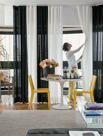 Ta Inspirada Preto E Branco Interior Design Home Decor Preto E Branco Interior Design Home Decor White Curtains Black