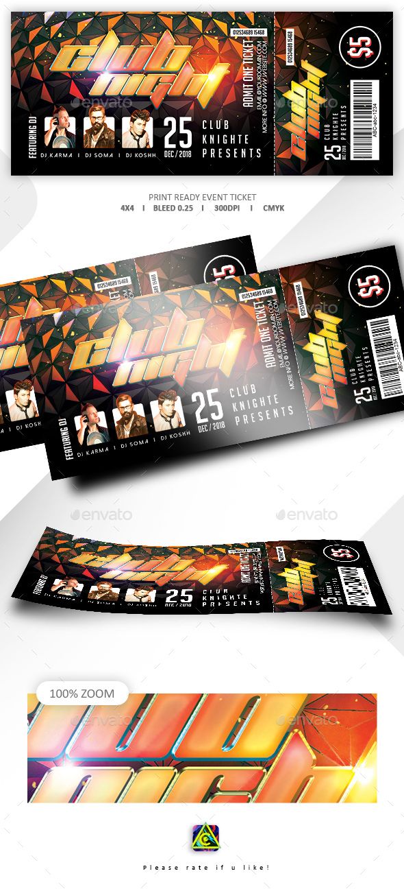 concert event tickets template photoshop psd concert passes