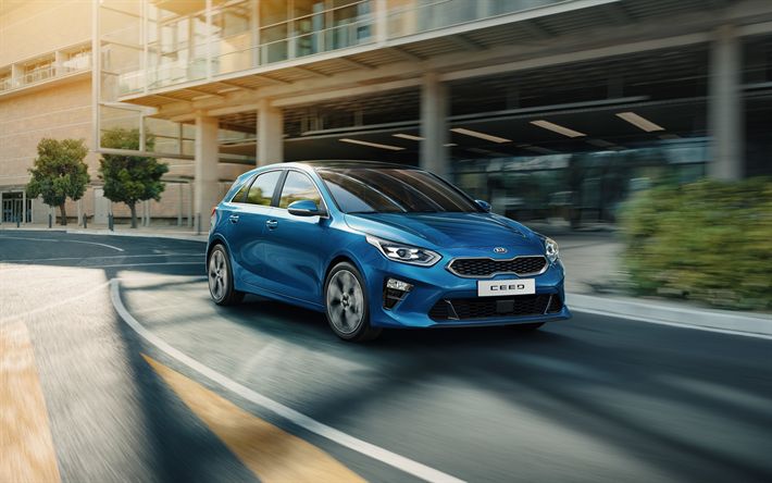 Download Wallpapers Kia Ceed 2018 New Ceed 2018 Blue Hatchback Front View Blue Ceed 2019 Kia 4k Besthqwallpapers Com Kia Ceed Kia Family Car
