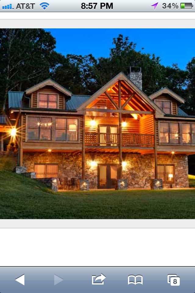 Log home My Dream House Pinterest Logs, Cabin and