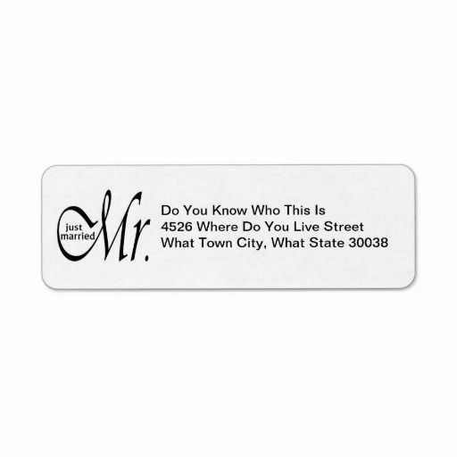 17 best Just Married Return Address Labels images on Pinterest - Address Label