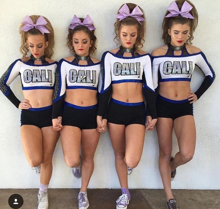 Curly skinny midget cheerleaders