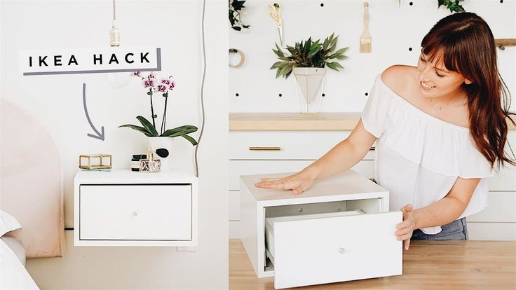 Floating Nightstands Ikea Hack! Floating nightstand diy