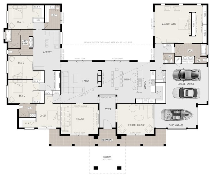 Best 25 U shaped house plans ideas on Pinterest | U shaped houses ... Best 25 U shaped house plans ideas on Pinterest | U shaped houses ...