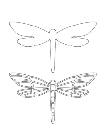 dragonfly die collection stencil template silhouette curio dragonfly