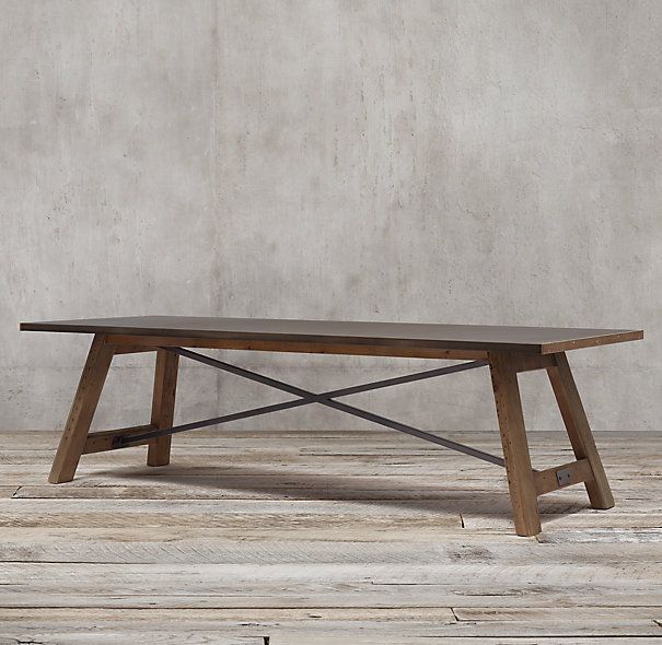 Zinc Top Railway Trestle Rectangular Dining Table Zinc Top Railway Trestle Rectangular Dining Table Room Tables Diner