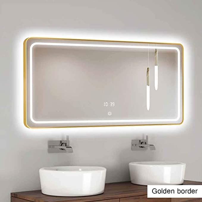 Qz Nordic Bathroom Mirror Led Makeup With Frame Smart Defog Time Temperature Bluetooth Design Qz Nordic Bathroom Mirror Led Makeup, How To Defog Mirror
