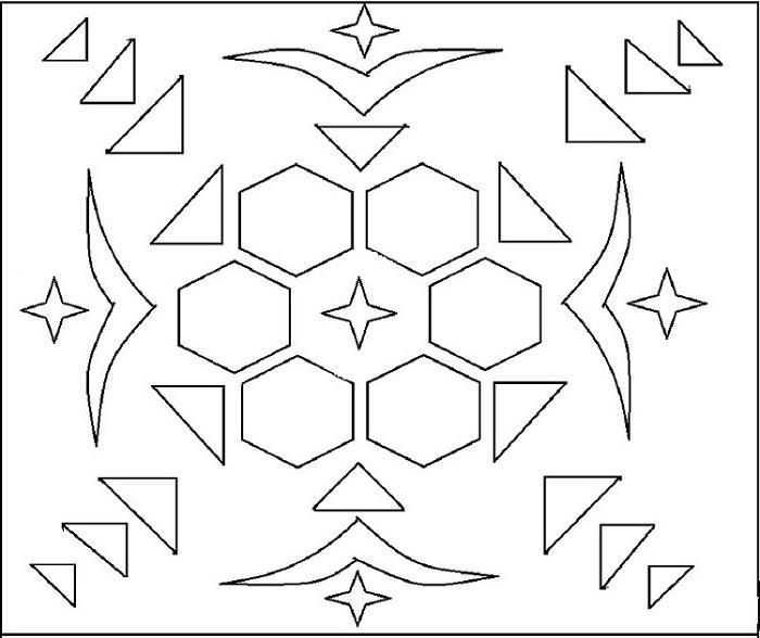 rangoli coloring printable page 1 for kids