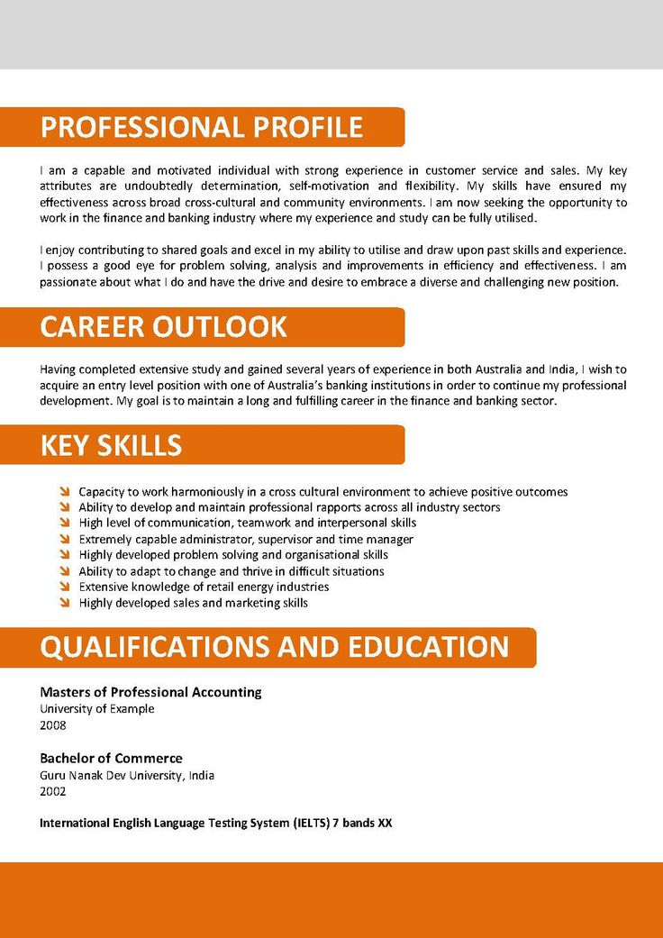 best resume format australia