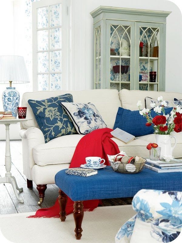 Red White Blue French Country Style Patriotic Home Decor Red White Blue French Country Style Patriotic Home Decor