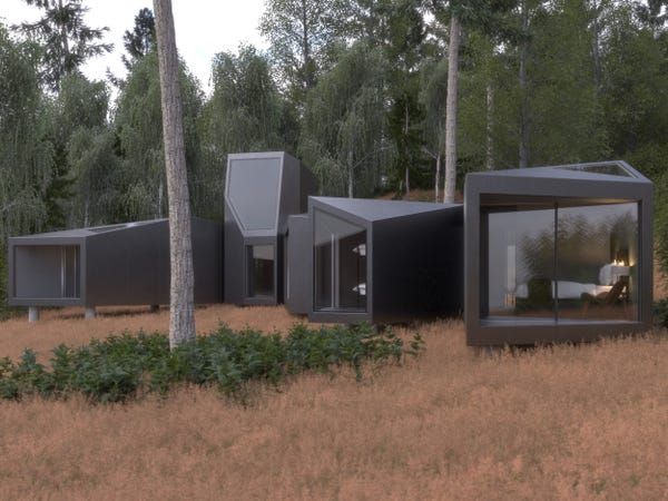 This Home Made Out Of Tiny Units Can Be Built In Any Configuration And Proves Prefab Architecture Doesn T Have To Be Boring Take A Look Prefab Homes Prefab Prefabricated Houses
