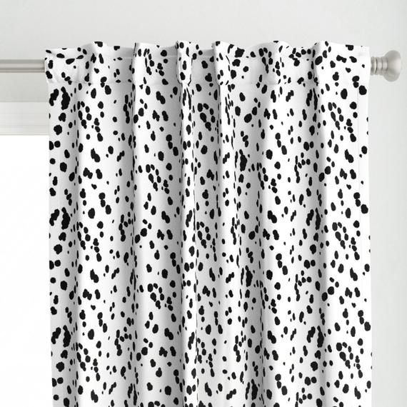 Animal Print Curtain Panel Dalmatian Spots By Eclectic House In 2021 Printed Curtains Animal Print Curtain Panel Dalmatian, Cheetah Print Curtains