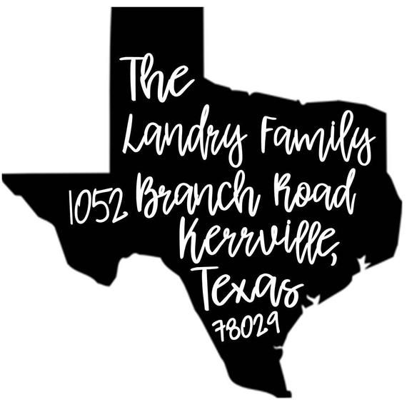 State Stamps Personalized Texas Return Address Stamp Custom Texas Self Inking Address Stamp