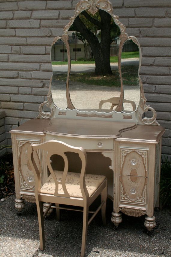 Best 25+ Silver Furniture Ideas Only On Pinterest Silver Leafing Vintage Custom Painted Vanity MADE TO ORDER by TraceysFancy, $800.00. Silver FurnitureRefinished FurniturePainted ... - Best 25+ Silver Furniture Ideas Only On Pinterest Silver Leafing