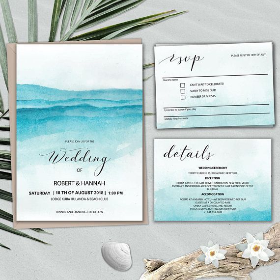 Diy Handmade Beach Wedding Invitations With Images Beach
