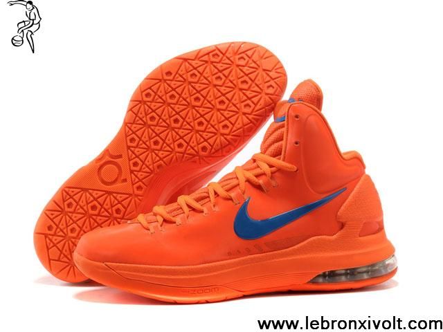Sale Cheap Nike Zoom KD V 5 Creamsicle Orange Logo Blue Basketball Shoes Sports Shoes Store