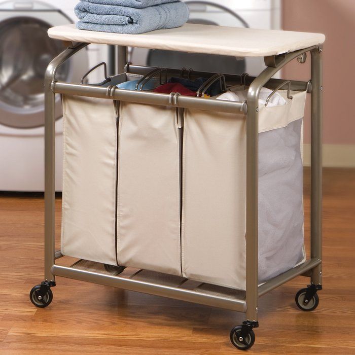 Contemporary Cabinet Laundry Hamper Sorter Contemporary Cabinet Laundry Hamper