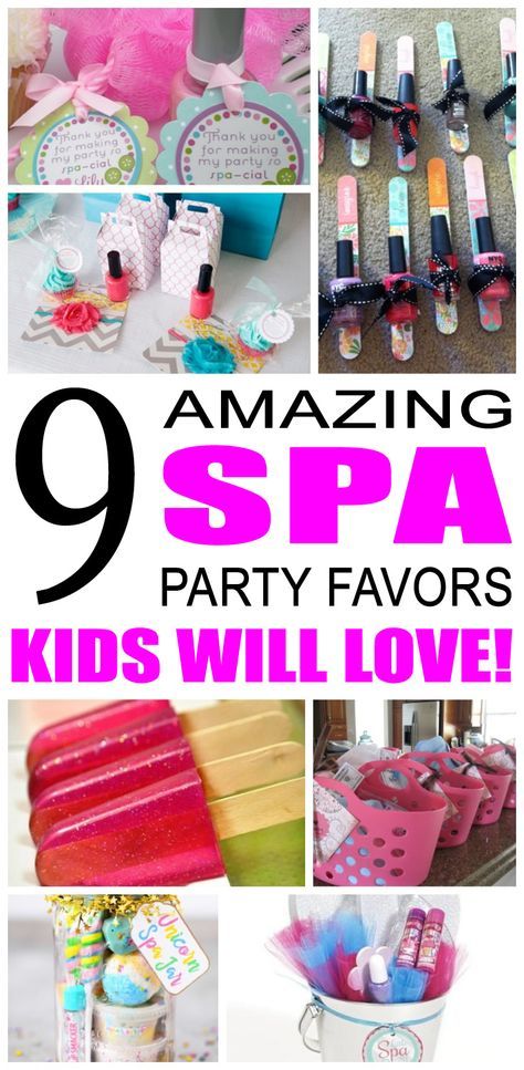 spa party favor ideas