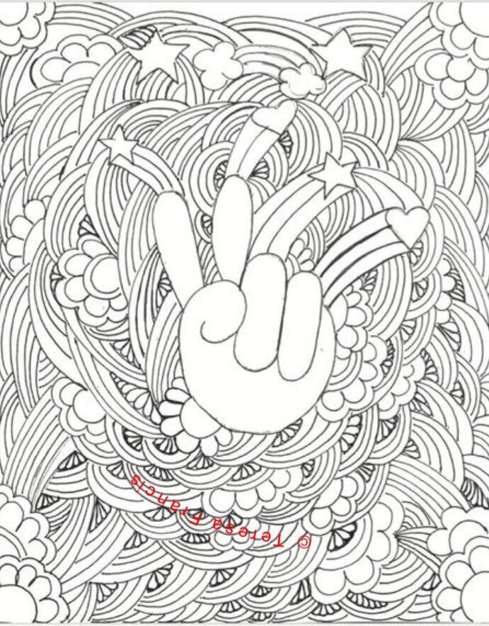 Printable coloring pages, instant download PDF, adult coloring pages, printable in 2020 | Adult ...